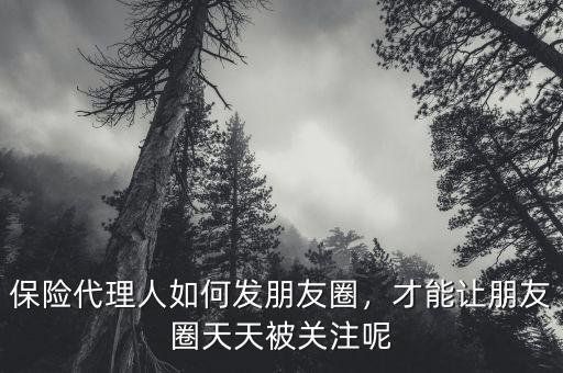 保險代理人如何發(fā)朋友圈，才能讓朋友圈天天被關注呢