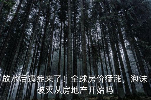 放水后遺癥來了！全球房價猛漲，泡沫破滅從房地產(chǎn)開始嗎