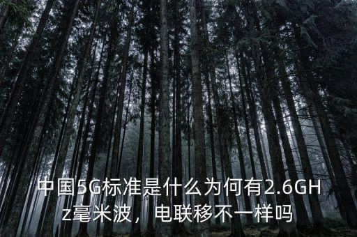 中國(guó)5G標(biāo)準(zhǔn)是什么為何有2.6GHz毫米波，電聯(lián)移不一樣嗎