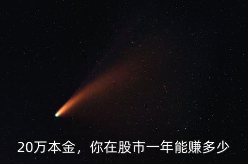 20萬本金，你在股市一年能賺多少