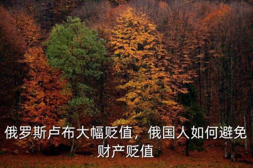 俄羅斯盧布大幅貶值，俄國人如何避免財產(chǎn)貶值