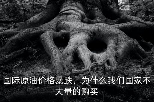 國(guó)際原油價(jià)格暴跌，為什么我們國(guó)家不大量的購(gòu)買