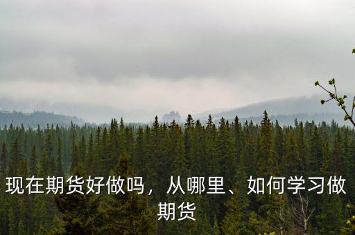 現(xiàn)在期貨好做嗎，從哪里、如何學(xué)習(xí)做期貨