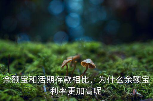 余額寶和活期存款相比，為什么余額寶利率更加高呢