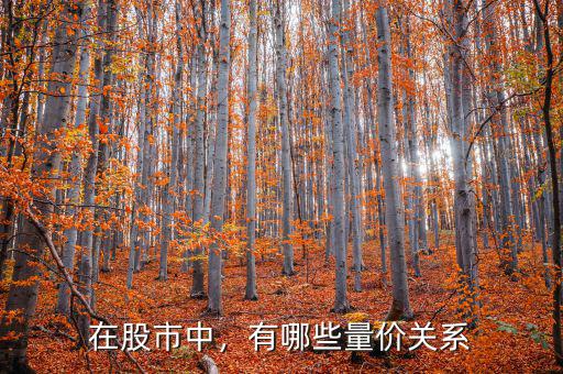 在股市中，有哪些量?jī)r(jià)關(guān)系