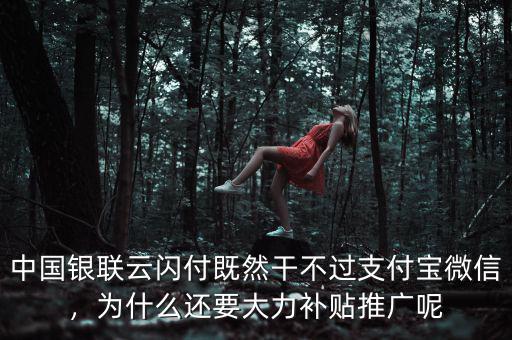 中國銀聯(lián)云閃付既然干不過支付寶微信，為什么還要大力補貼推廣呢
