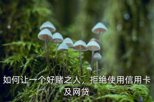 如何讓一個(gè)好賭之人，拒絕使用信用卡及網(wǎng)貸