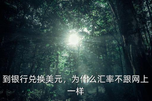 到銀行兌換美元，為什么匯率不跟網(wǎng)上一樣