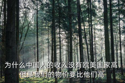 為什么中國(guó)人的收入沒(méi)有歐美國(guó)家高，但是我們的物價(jià)要比他們高