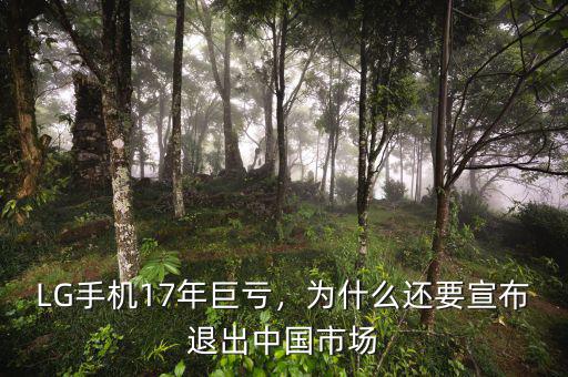 LG手機(jī)17年巨虧，為什么還要宣布退出中國(guó)市場(chǎng)