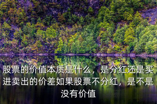 股票的價(jià)值本質(zhì)是什么，是分紅還是買進(jìn)賣出的價(jià)差如果股票不分紅，是不是沒有價(jià)值