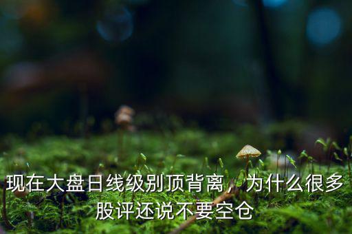 現(xiàn)在大盤日線級(jí)別頂背離，為什么很多股評(píng)還說不要空倉