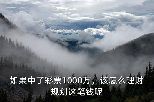 如果中了彩票1000萬，該怎么理財規(guī)劃這筆錢呢