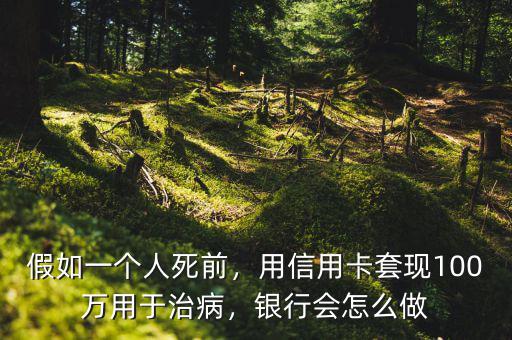 假如一個人死前，用信用卡套現(xiàn)100萬用于治病，銀行會怎么做