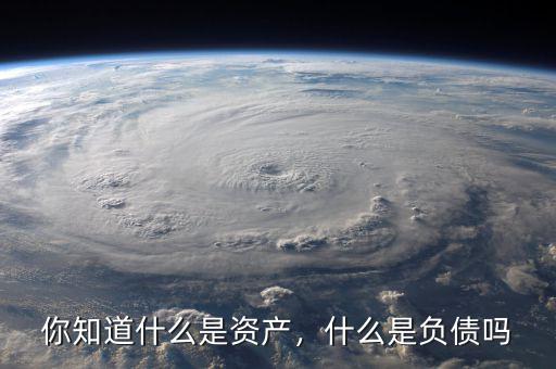 你知道什么是資產(chǎn)，什么是負(fù)債嗎