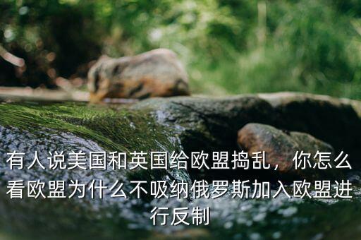 有人說美國和英國給歐盟搗亂，你怎么看歐盟為什么不吸納俄羅斯加入歐盟進行反制
