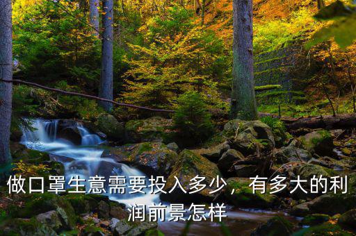 做口罩生意需要投入多少，有多大的利潤(rùn)前景怎樣
