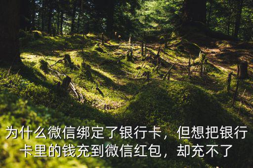 為什么微信綁定了銀行卡，但想把銀行卡里的錢充到微信紅包，卻充不了