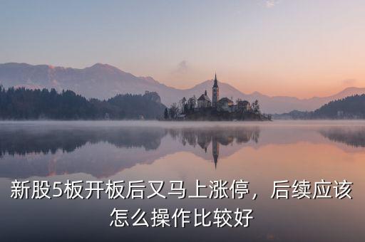 新股5板開板后又馬上漲停，后續(xù)應該怎么操作比較好
