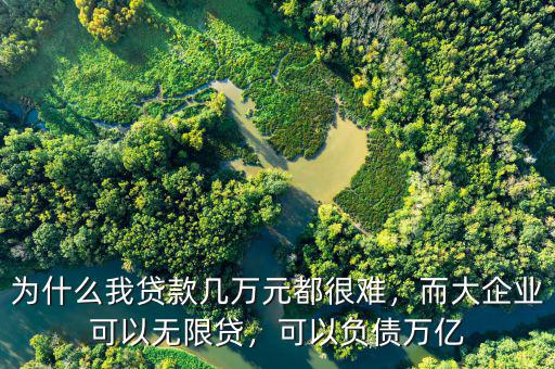 為什么我貸款幾萬元都很難，而大企業(yè)可以無限貸，可以負(fù)債萬億