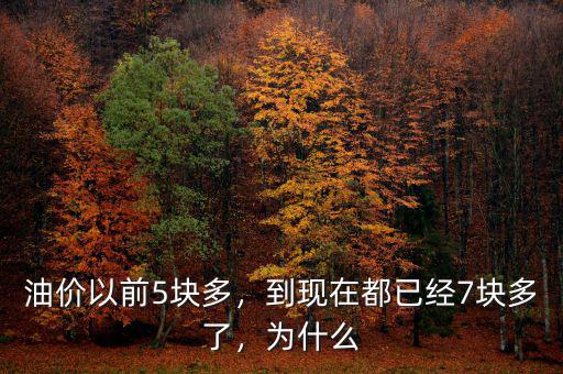 油價(jià)以前5塊多，到現(xiàn)在都已經(jīng)7塊多了，為什么