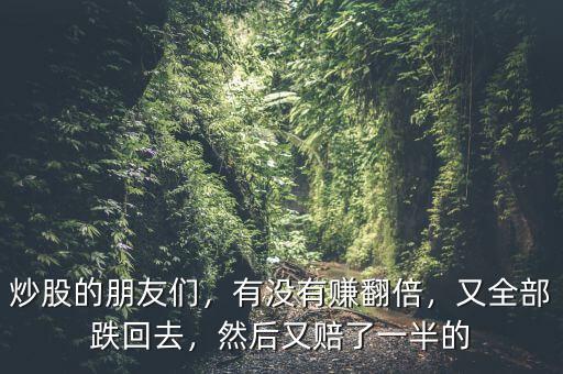 炒股的朋友們，有沒(méi)有賺翻倍，又全部跌回去，然后又賠了一半的