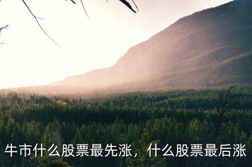 牛市什么股票最先漲，什么股票最后漲