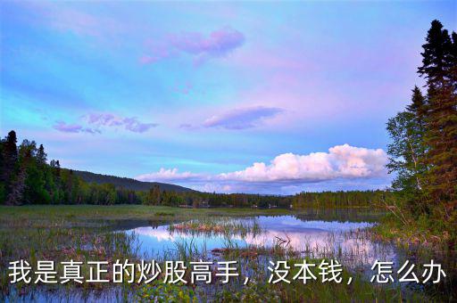 我是真正的炒股高手，沒(méi)本錢，怎么辦