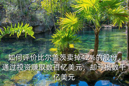 如何評(píng)價(jià)比爾蓋茨賣(mài)掉42%的股份，通過(guò)投資賺取數(shù)百億美元，卻虧損數(shù)千億美元