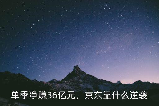 單季凈賺36億元，京東靠什么逆襲