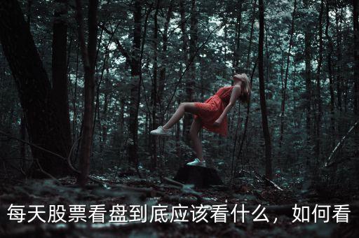 每天股票看盤到底應該看什么，如何看