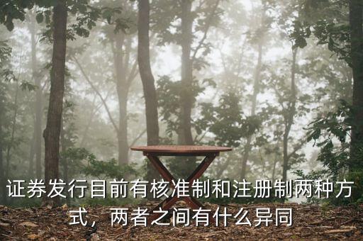 證券發(fā)行目前有核準(zhǔn)制和注冊制兩種方式，兩者之間有什么異同