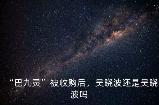 “巴九靈”被收購后，吳曉波還是吳曉波嗎