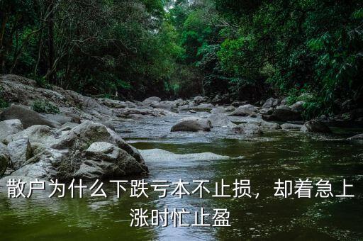 散戶為什么下跌虧本不止損，卻著急上漲時忙止盈