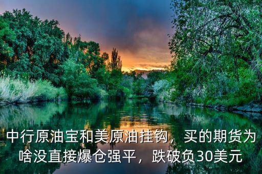 中行原油寶和美原油掛鉤，買的期貨為啥沒直接爆倉強(qiáng)平，跌破負(fù)30美元