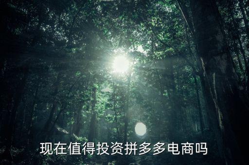 現在值得投資拼多多電商嗎