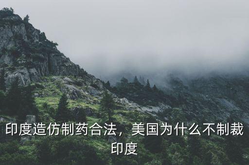 印度造仿制藥合法，美國(guó)為什么不制裁印度