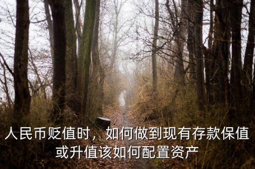 人民幣貶值時，如何做到現(xiàn)有存款保值或升值該如何配置資產(chǎn)