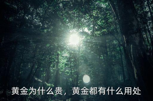 黃金為什么貴，黃金都有什么用處