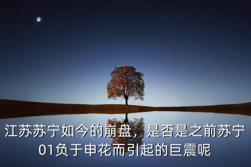 江蘇蘇寧如今的崩盤，是否是之前蘇寧01負于申花而引起的巨震呢