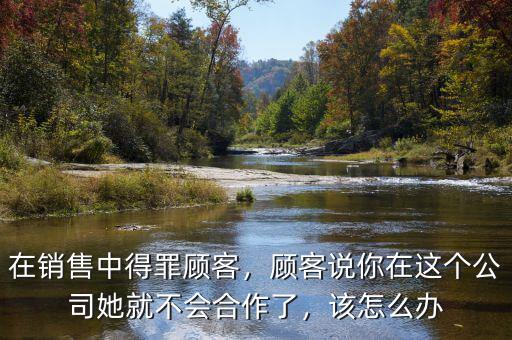 在銷售中得罪顧客，顧客說你在這個公司她就不會合作了，該怎么辦