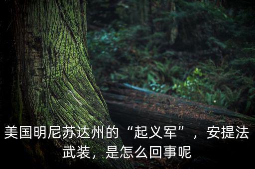 美國(guó)明尼蘇達(dá)州的“起義軍”，安提法武裝，是怎么回事呢