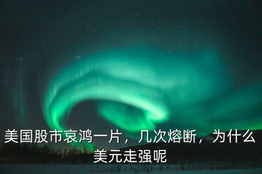 美國(guó)股市哀鴻一片，幾次熔斷，為什么美元走強(qiáng)呢