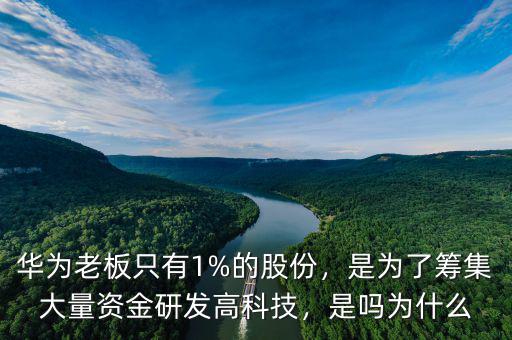 華為老板只有1%的股份，是為了籌集大量資金研發(fā)高科技，是嗎為什么