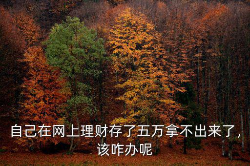 自己在網(wǎng)上理財存了五萬拿不出來了，該咋辦呢