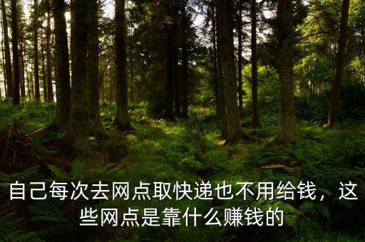 自己每次去網(wǎng)點(diǎn)取快遞也不用給錢(qián)，這些網(wǎng)點(diǎn)是靠什么賺錢(qián)的