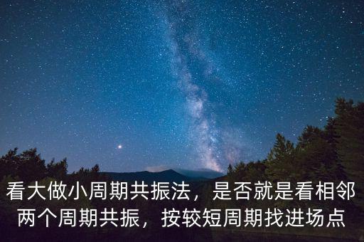 看大做小周期共振法，是否就是看相鄰兩個周期共振，按較短周期找進場點