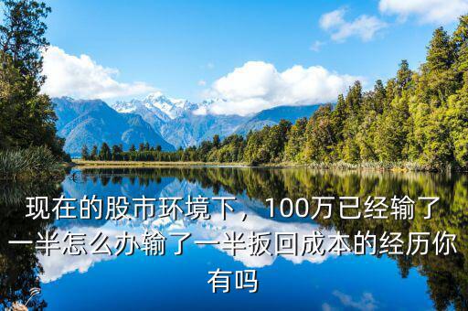 現(xiàn)在的股市環(huán)境下，100萬已經(jīng)輸了一半怎么辦輸了一半扳回成本的經(jīng)歷你有嗎