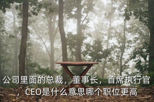 公司里面的總裁，董事長(zhǎng)，首席執(zhí)行官，CEO是什么意思哪個(gè)職位更高