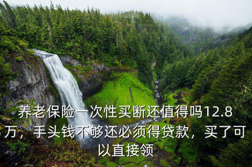 養(yǎng)老保險一次性買斷還值得嗎12.8萬，手頭錢不夠還必須得貸款，買了可以直接領